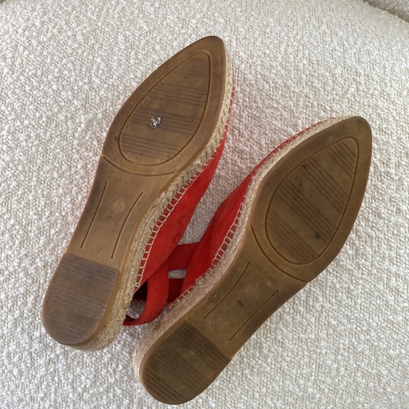 Carmen Saiz orange suede sling back espadrilles euro size 38 us 7.5 - Picture 2 of 11